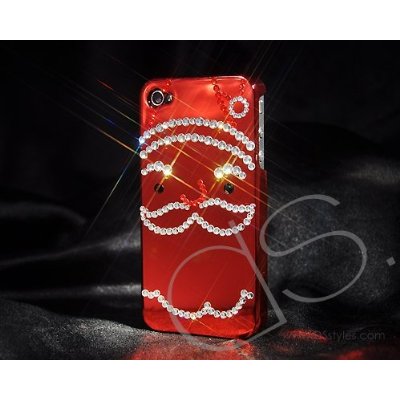Santa Bling Swarovski Crystal iPhone 4 and 4S Cases 
