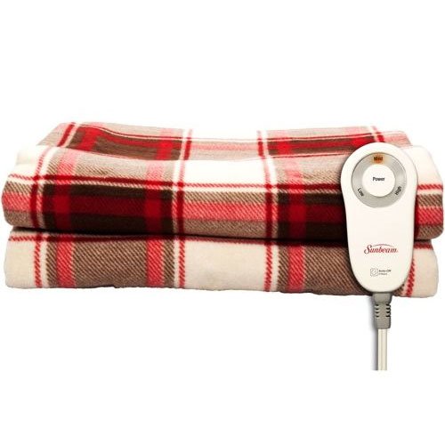  Heated Red Plaid Throw Blanket Warm Electric