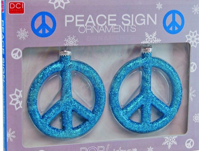 Christmas Large Peace Sign Ornaments
