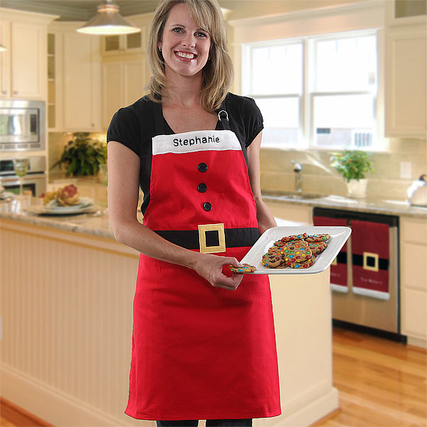 Personalized Santa Christmas Apron for Adults