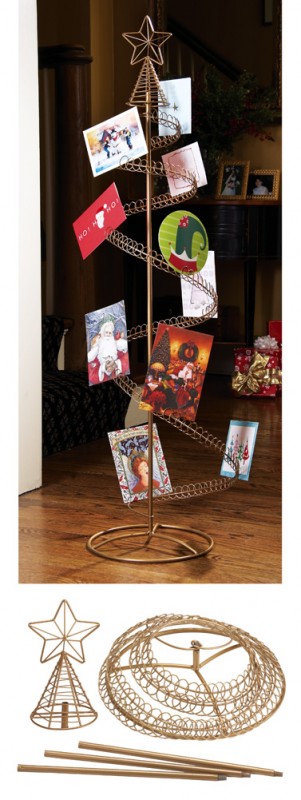  Spiral Holiday Tree Christmas Card Holder
