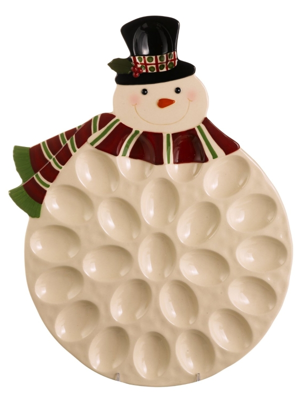  Snowman Egg Plate