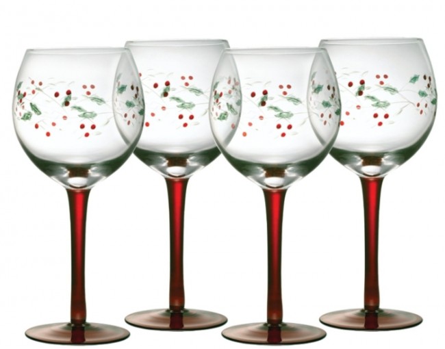 Winterberry 13-Ounce Glass Goblets