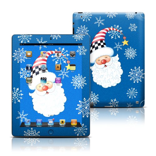 Santa Snowflake Design Protective Decal Skin Sticker for Apple iPad 3 