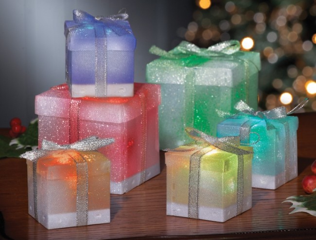 Color Changing Gift Box Ornaments