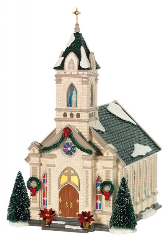 Snow Village Our Lady Of Grace Church
