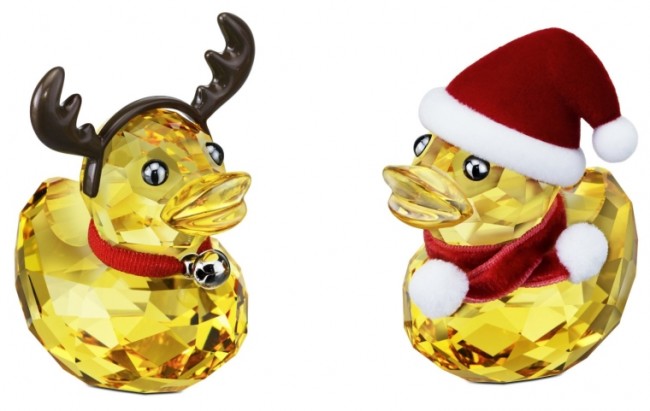Swarovski Happy Duck Santa and Reindeer