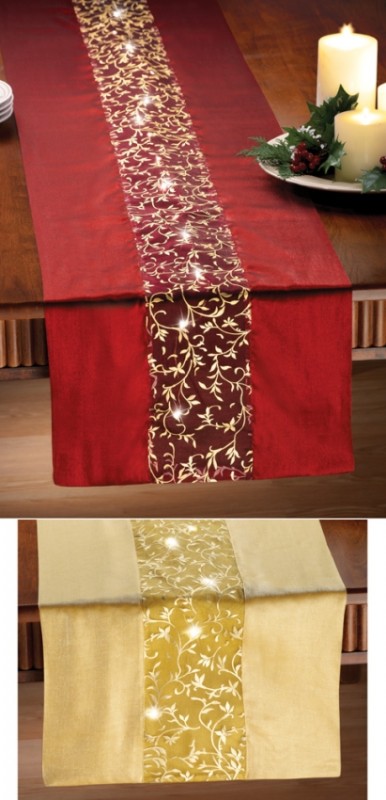 Lighted Holiday Table Runner Indoor Decoration