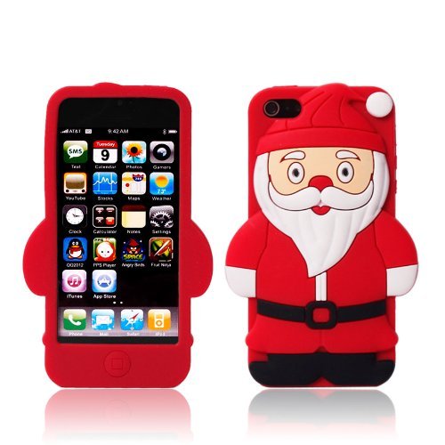 Santa Claus Christmas Soft Silicone Case Cover for Apple iPhone 5 5S