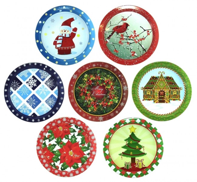 Assorted Christmas Holiday Cookie Plates
