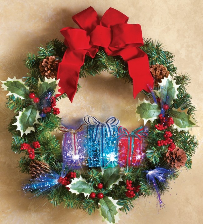Christmas Gift Box Wreath Holiday Decoration
