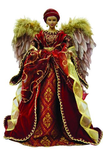 Diva Angel Christmas Tree Topper with Feathers