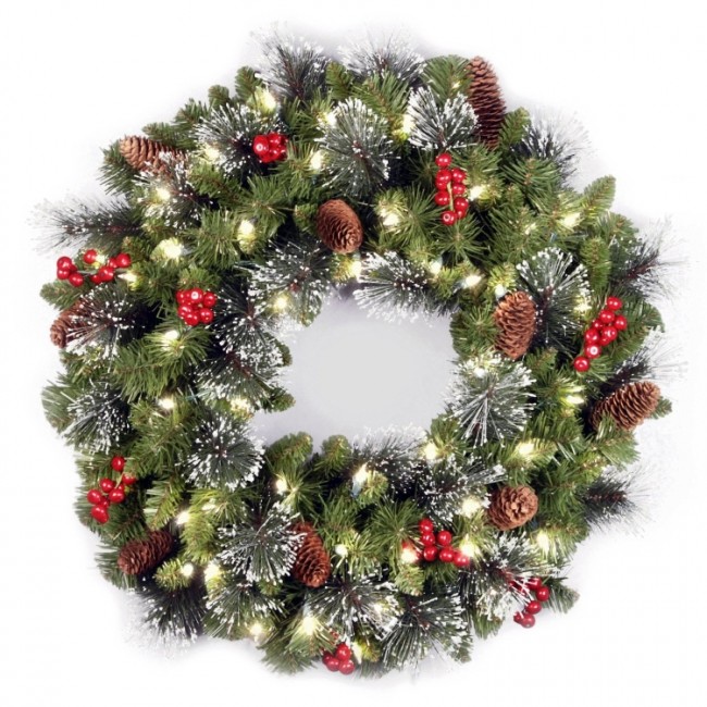 Pre-Lit Battery Operated LED Wreath