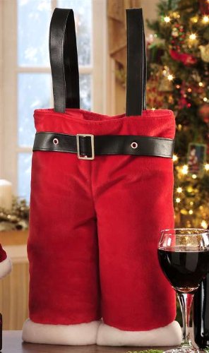 Santa Pants Wine Bag