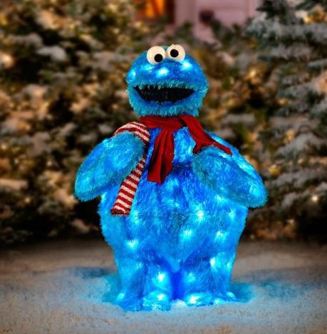 Sesame Street Cookie Monster Christmas Yard Art