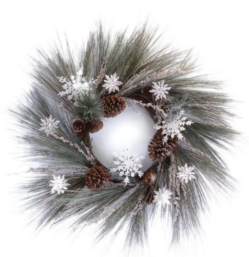 Snowflake and Pine Cone Christmas Wreaths