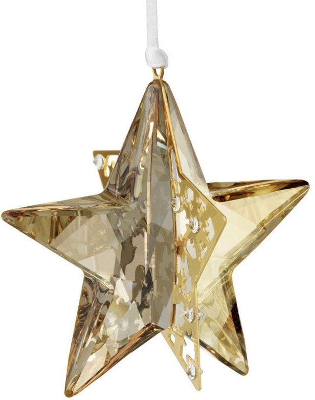 Swarovski Crystal Golden Shadow Christmas Ornament Star
