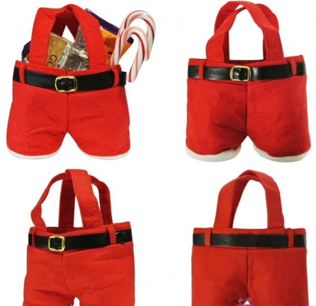 Christmas Santa Pants Gift and Candy Treats Bag