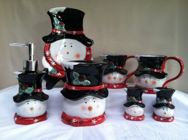 Snowman Winter Christmas Glass Ceramic Mug