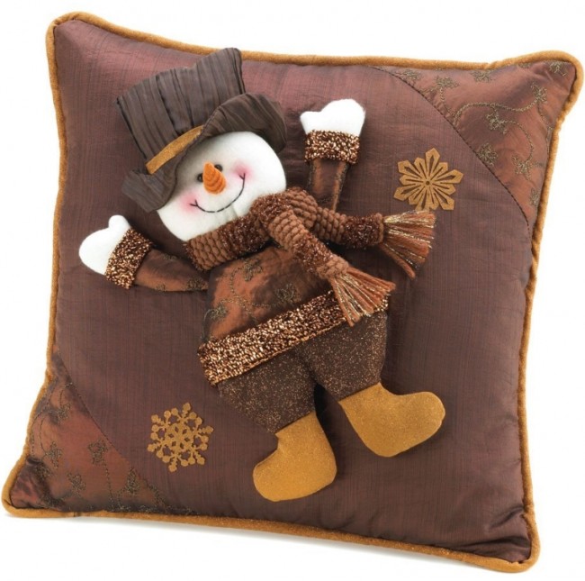 Sparkle Snowman Pillow