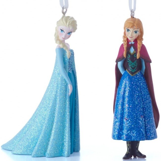 Disney Elsa and Anna Christmas Ornaments