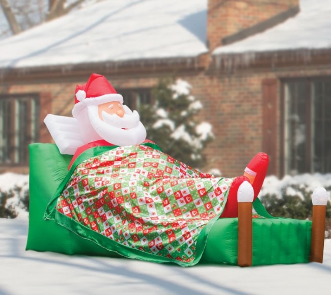 Inflatable Slumbering Santa
