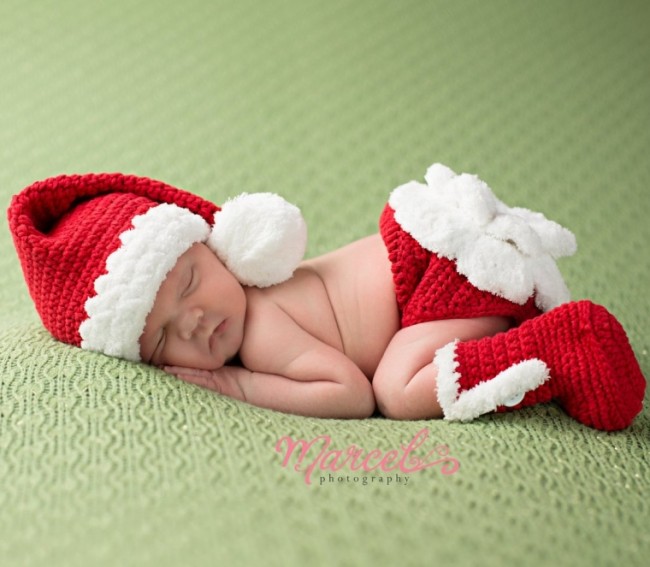 Little Miss Claus Christmas Baby Hat