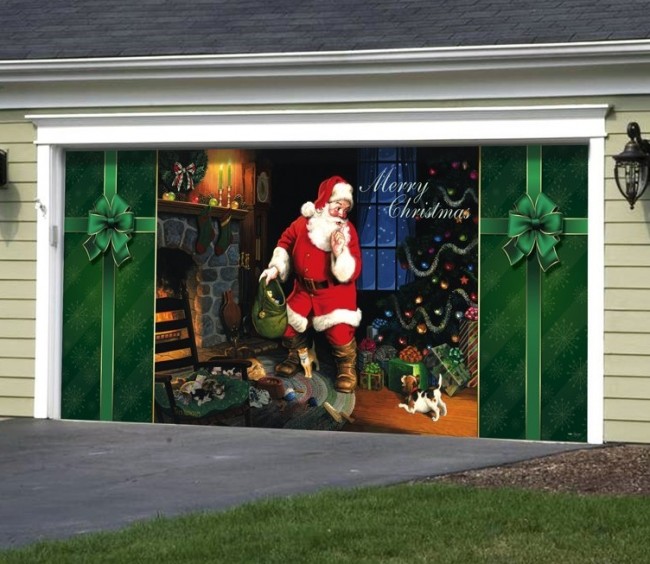 Santas Secret Outdoor Christmas Holiday Garage Door
