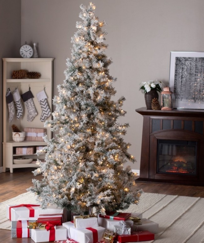 Pine wLaser Glitter Christmas Tree