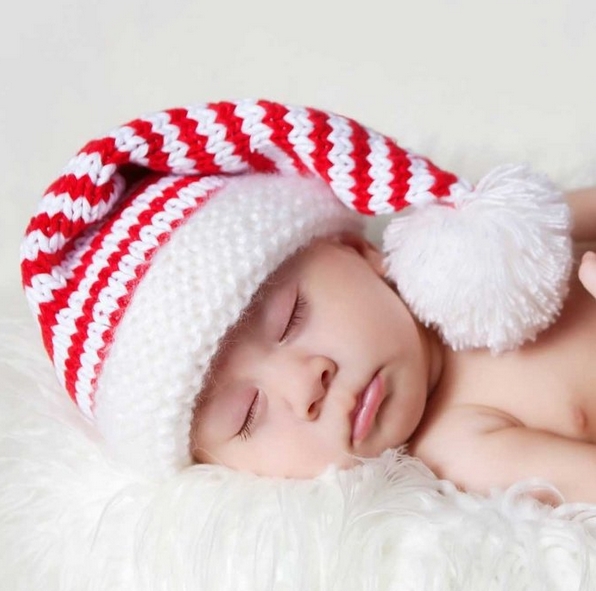 Baby and Toddler Boys or Girls Santa Elf Stocking Hat
