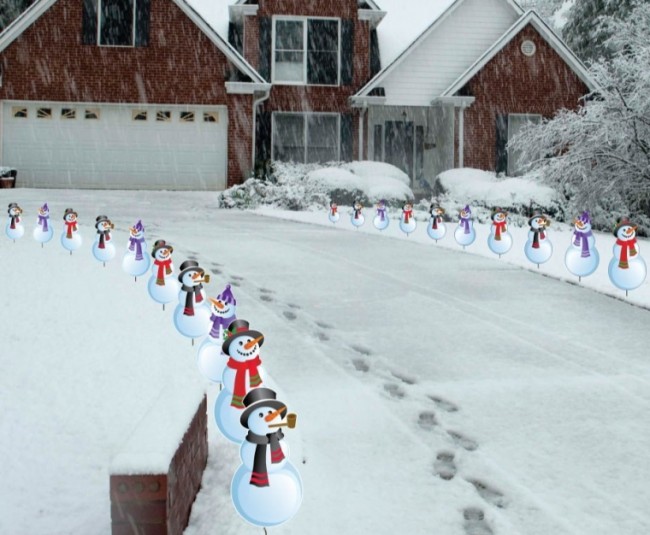 Snowmen Christmas Pathway Markers