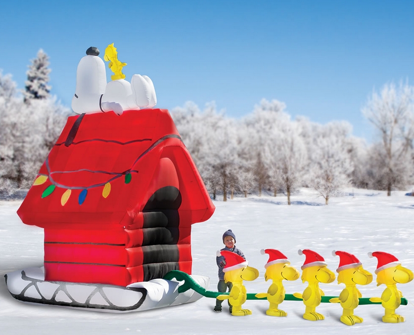 The Snoopy And Friends 17′ Inflatable Sleigh Christmas
