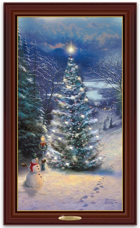 Christmas Tree Wall Hanging Framed Canvas Print