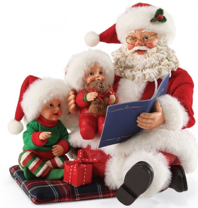 Possible Dreams Christmas Santa's Read it Again Santa Figurine
