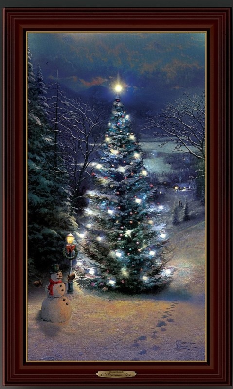 Tree Wall Hanging Framed Canvas Print That Lights Up