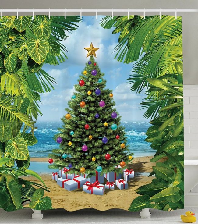christmas-concept-on-tropic-sandy-beach