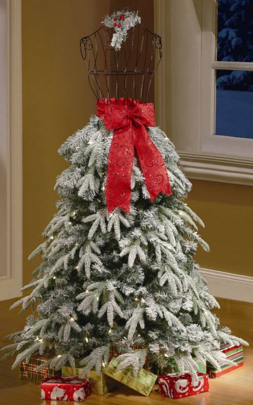 holiday-time-artificial-christmas-trees-5-flocked-dress-form-artificial-tree-clear-lights