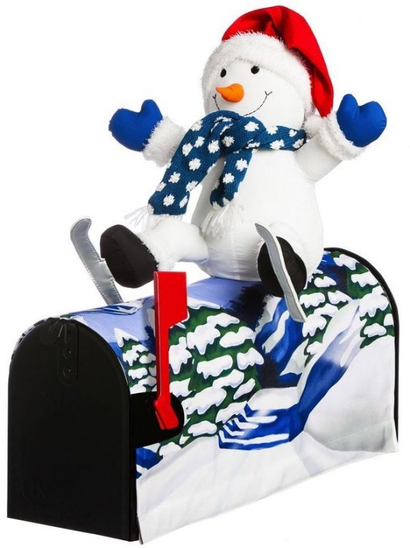 snowman-skiing-magnetic-mailbox-cover