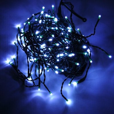 100 Blue Color LED Green Wire String Light 33 Feet with Connector and Cotroller