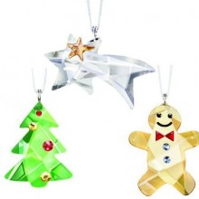 Swarovski Ornament Set (Comet, Tree, Gingerbread Man)