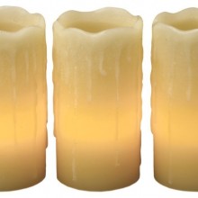 Glow Flameless Wax Candles with Drip Effect
