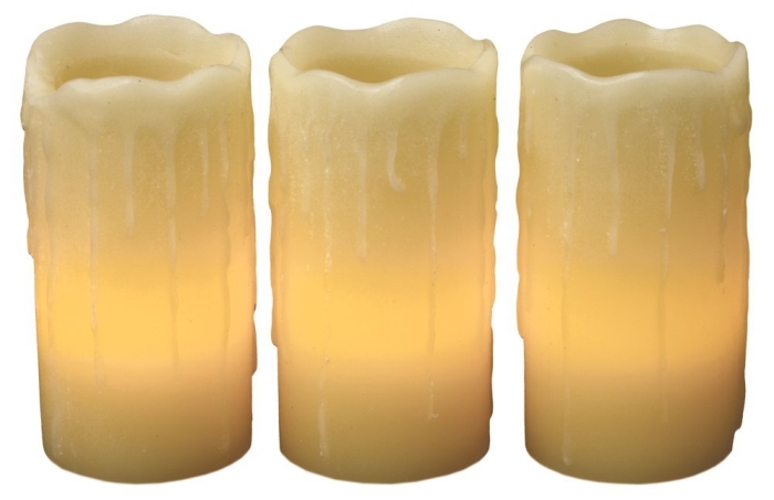 Glow Flameless Wax Candles with Drip Effect