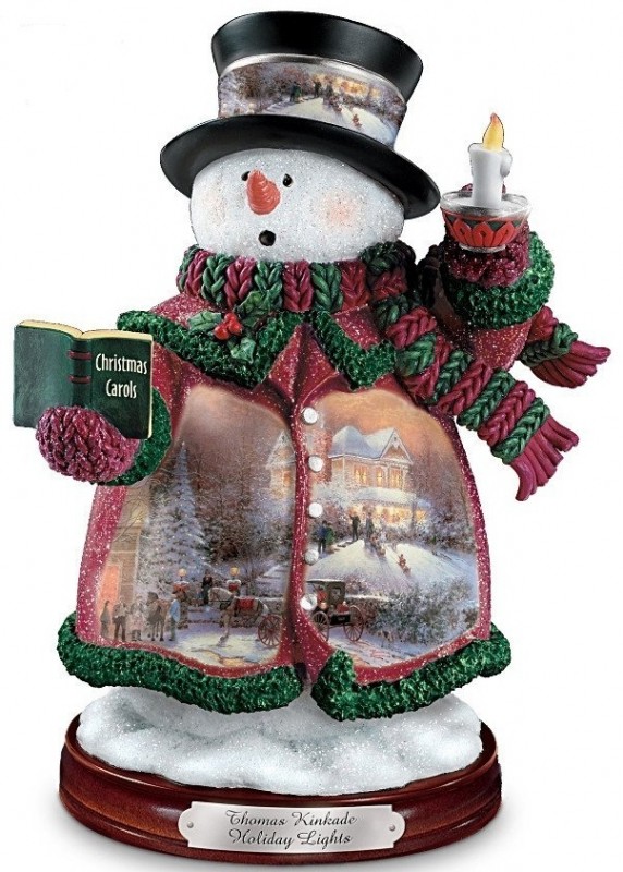 Holiday Lights Snowman Figurine