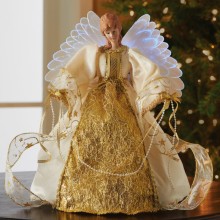 Fiber Optic Angel of Gold Holiday Collectible