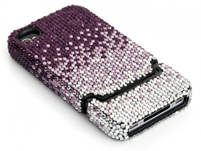 Luxury Crystal Bling Rhinestone Slider Full Cover Case for AT&T Verizon Sprint iPhone 4 4S