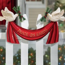 Peace On Earth Doves Outdoor Christmas Decoration