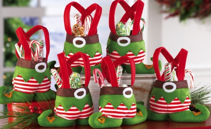Holiday Elf Christmas Treat Bags