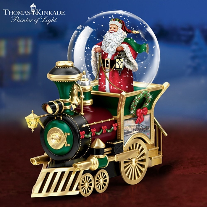To Town Musical Snowglobe Train Car Christmas