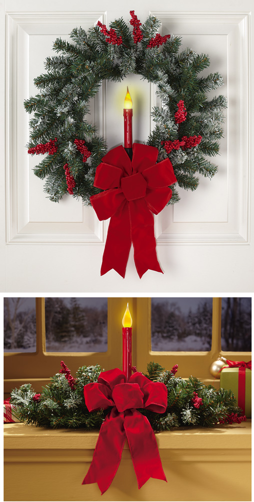 Lighted LED Candle Holiday Florals
