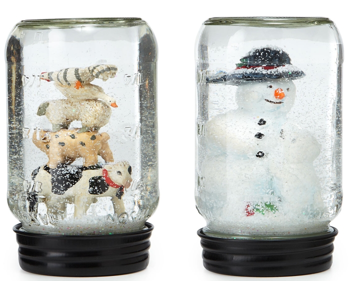 MASON JAR SNOW GLOBES